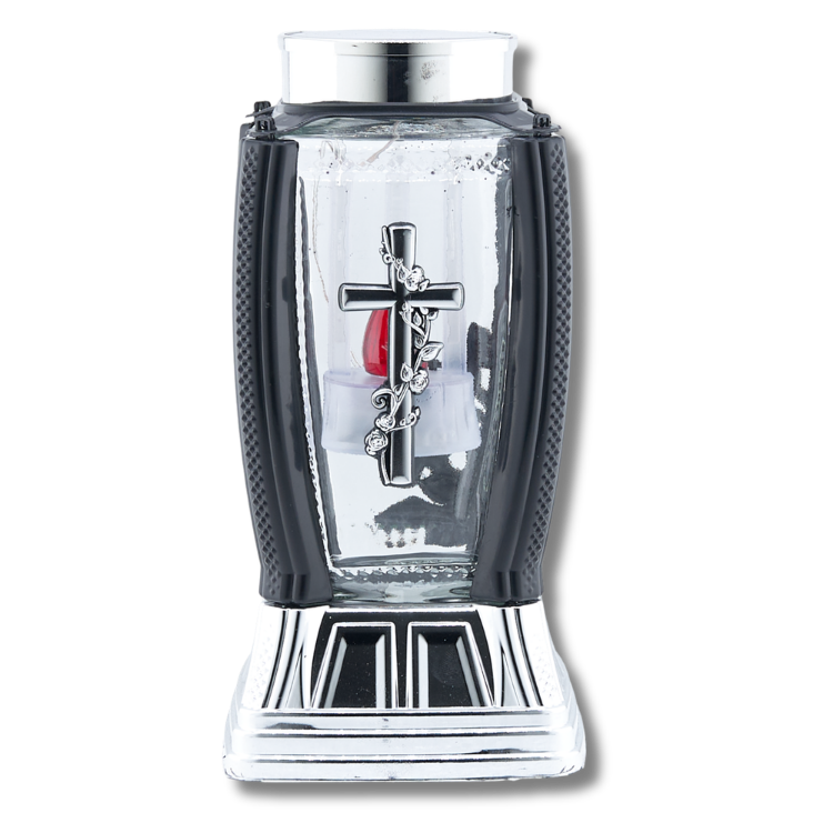 Znicz Solarny Z-546 – Szary / obwódka srebrna Z546-S